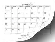 2017_Bottom_Month calendar