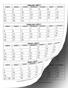 2017 Calendar Four Months Per Page calendar