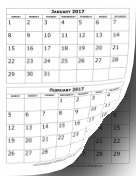 2017 Calendar Two Months Per Page calendar
