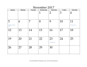 November 2017 Calendar calendar