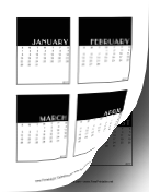 2017 Vertical Scrapbook Calendar Cards calendar
