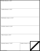 2017 Weekly Calendar (vertical) calendar